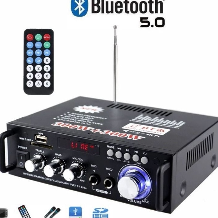 Jual Hemat dan Berkualitas PCB Warna MerahKerndy BT298A Bluetooth EQ Audio Amplifier Karaoke