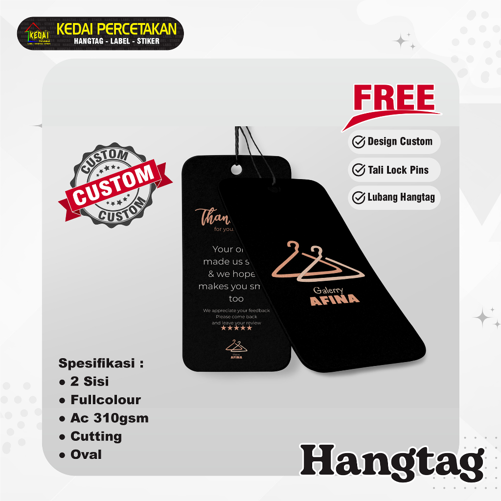 Jual hantag aksesoris handtag Souvenir hangtag Custom hentek thank you ...