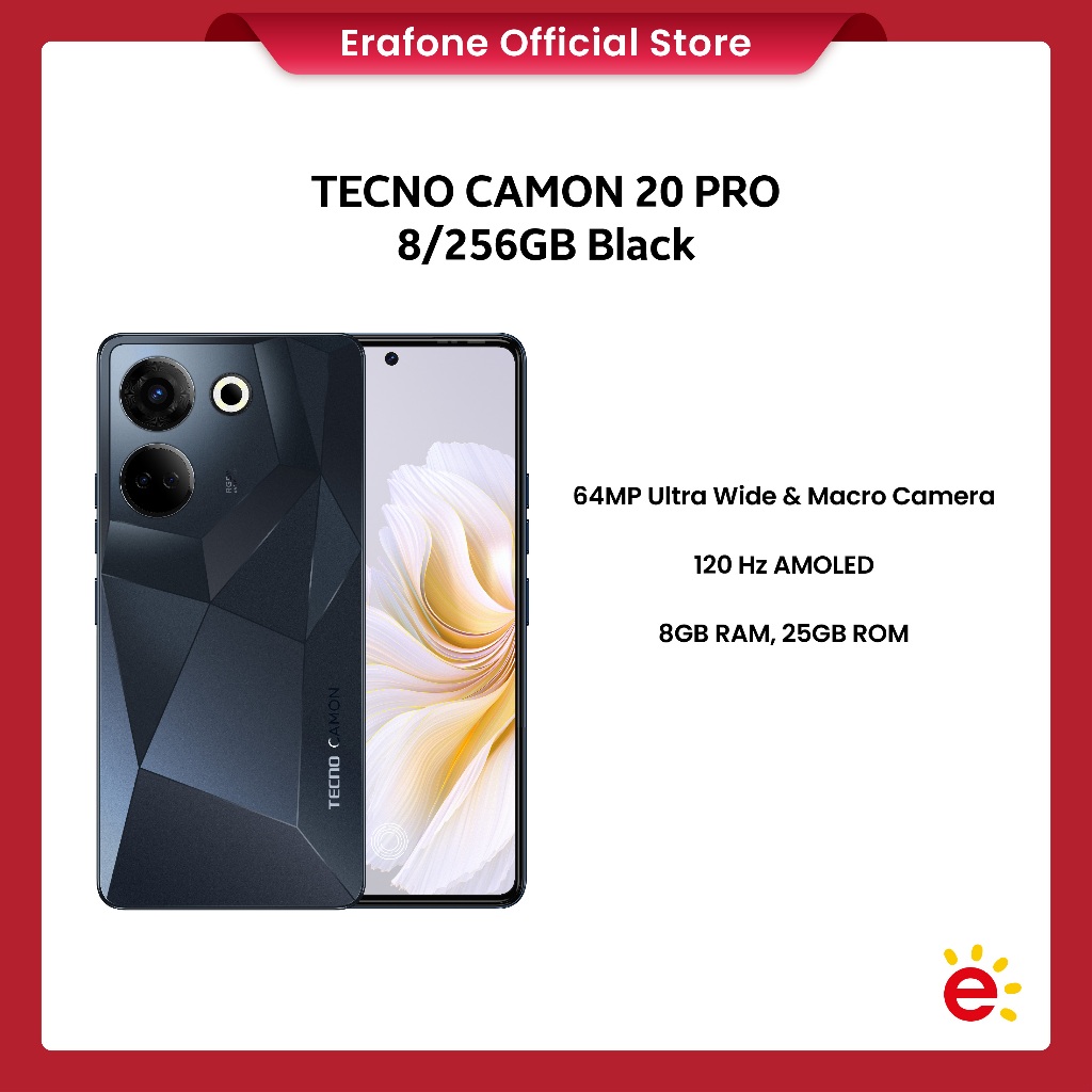 Jual Tecno Camon 20 Pro 8/256GB - Predawn Black | Shopee Indonesia