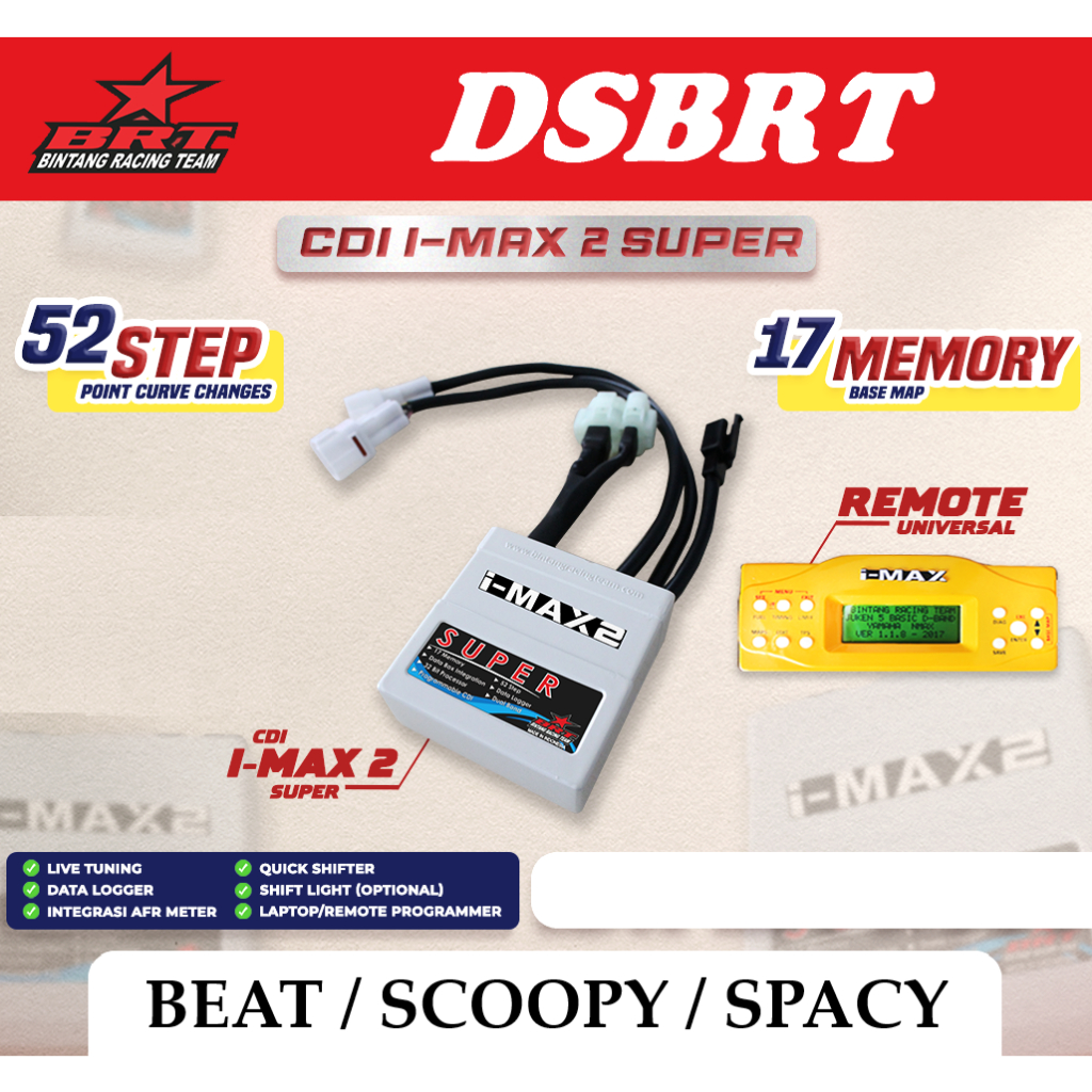 Jual CDI BRT IMAX 2 SUPER 52 STEP + REMOTE BEAT KARBU Scoopy Spacy ...