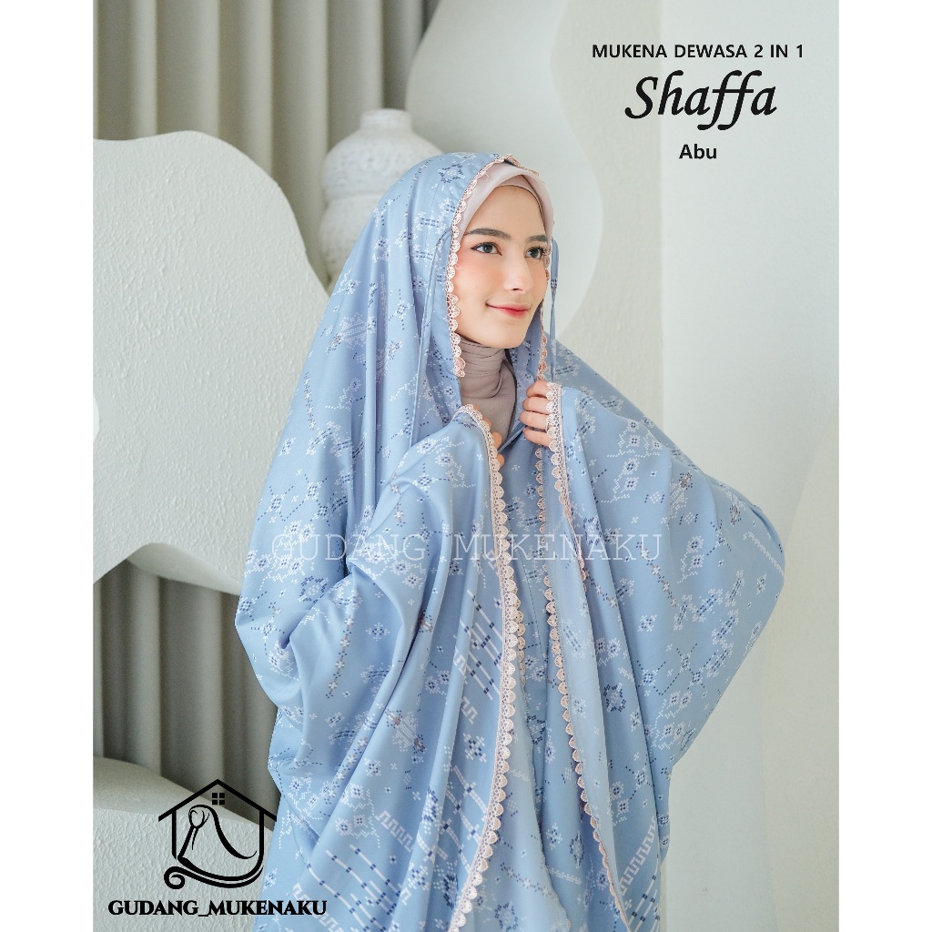 Jual MUKENA DEWASA SHAFFA BAHAN MAXMARA SILKY PRINTING TRAVEL 2IN1 ...