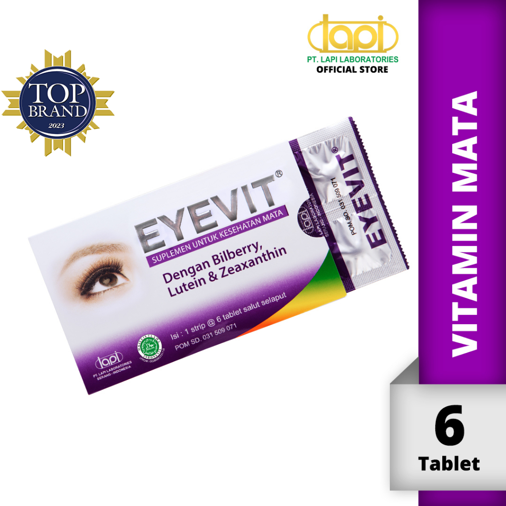 Jual EYEVIT Tablet - 1 Strip @ 6 Tablet - Suplemen Kesehatan Mata ...