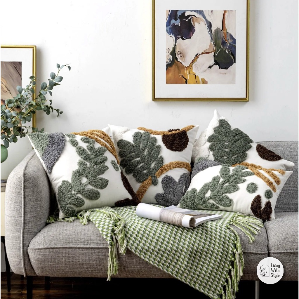 Jual Living With Style - Nature Inspired Pattern Sofa Cushion Case ...