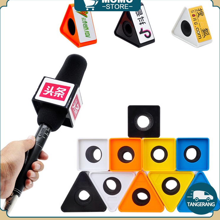 Ronlok 10Pcs Microphone MarkFlag Mic Station-Cube Square