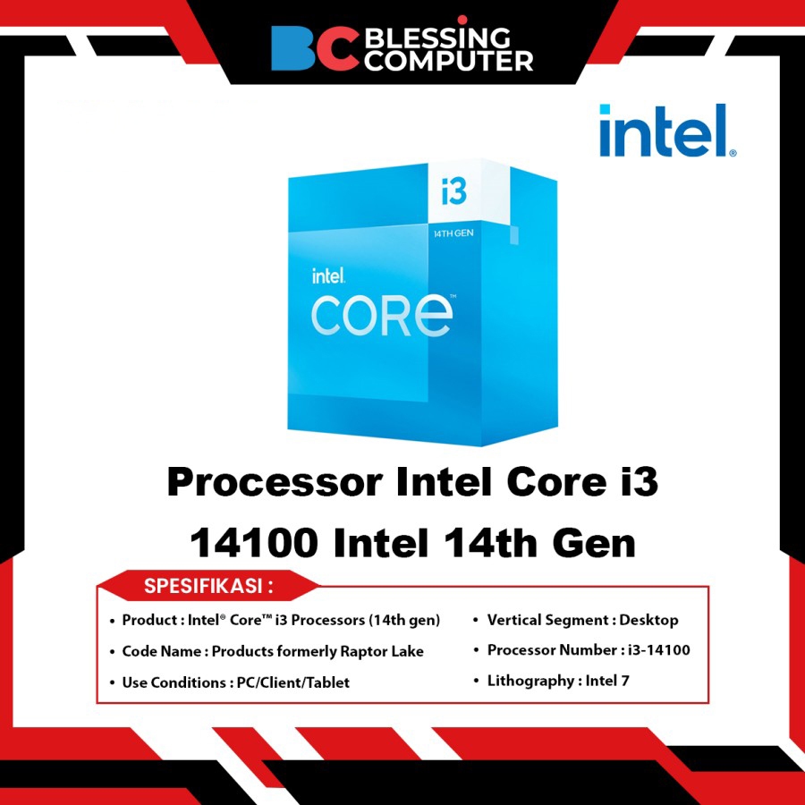 Jual Processor Intel Core i3 14100 Intel 14th Gen | Shopee Indonesia