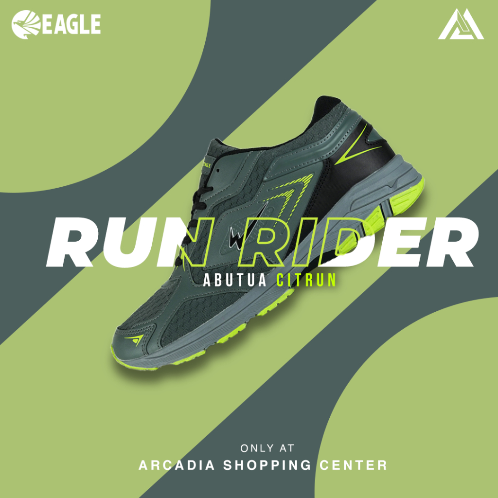 Jual EAGLE RUN RIDER SEPATU RUNNING CASUAL PRIA WANITA ABU MERAH CITRUN ...