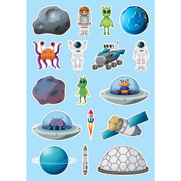 Jual Sticker Solar System Sticker Sheet Sticker Unik Sticker Tempel ...