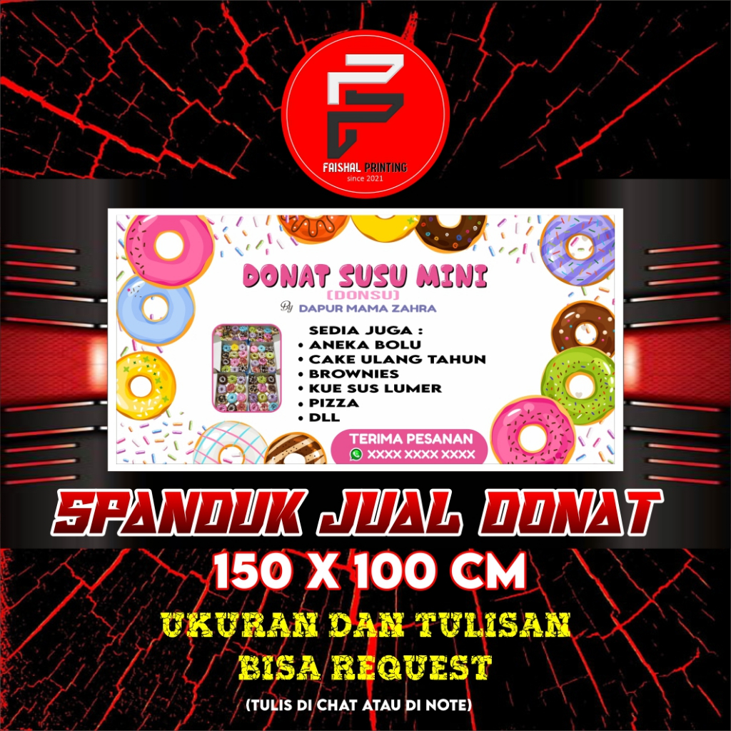 Jual Spanduk Banner Jual Donat / Banner Jual Donut / Banner Toko Donat ...