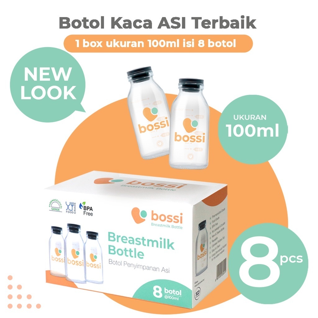 Jual Bossi - Botol Asi Kaca 100 ml 1 Box isi 8 Botol - READY MANADO ...