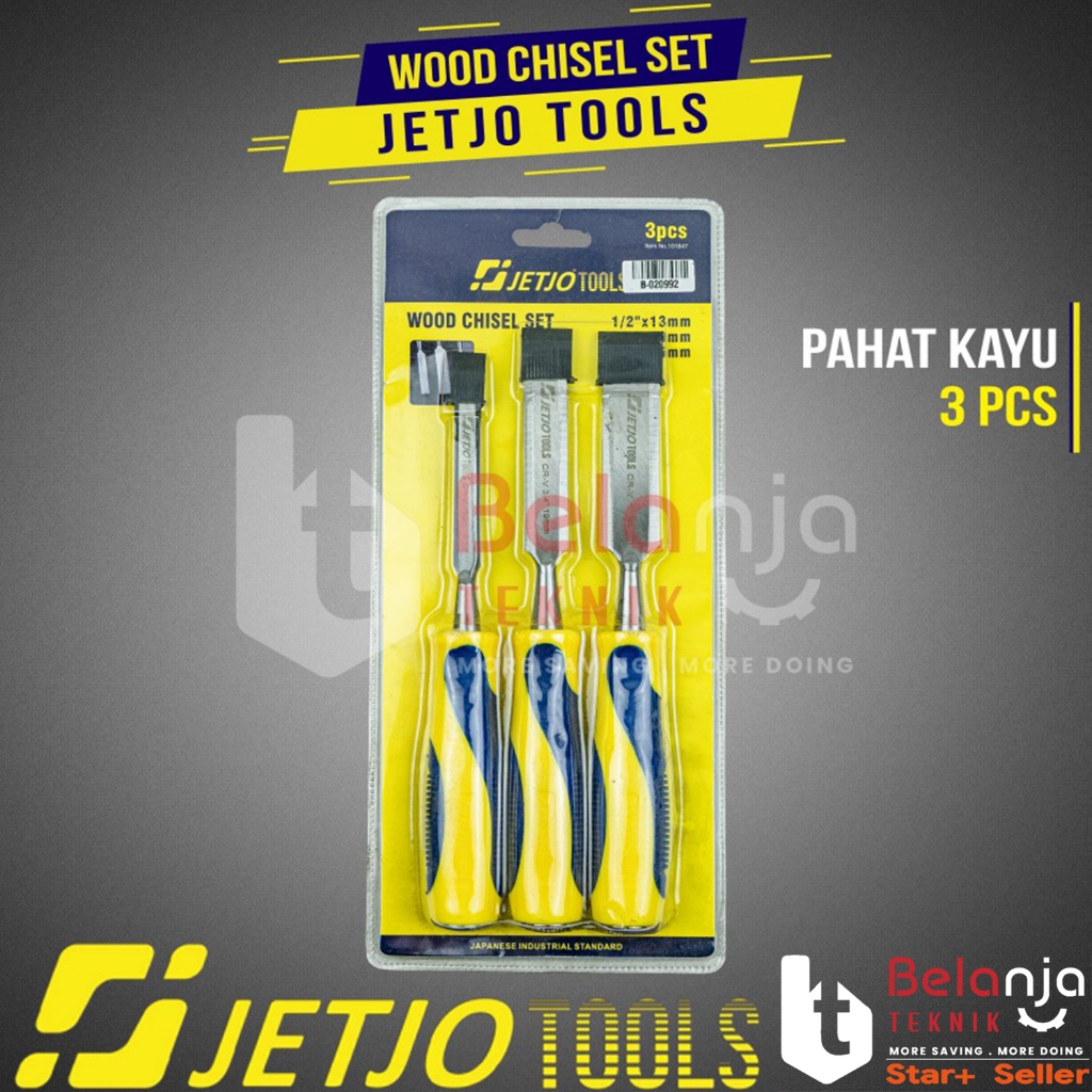 Jual JETJO TOOLS Pahat Kayu Set 3 Pcs Wood Chisel Set 3 Pcs 1/2