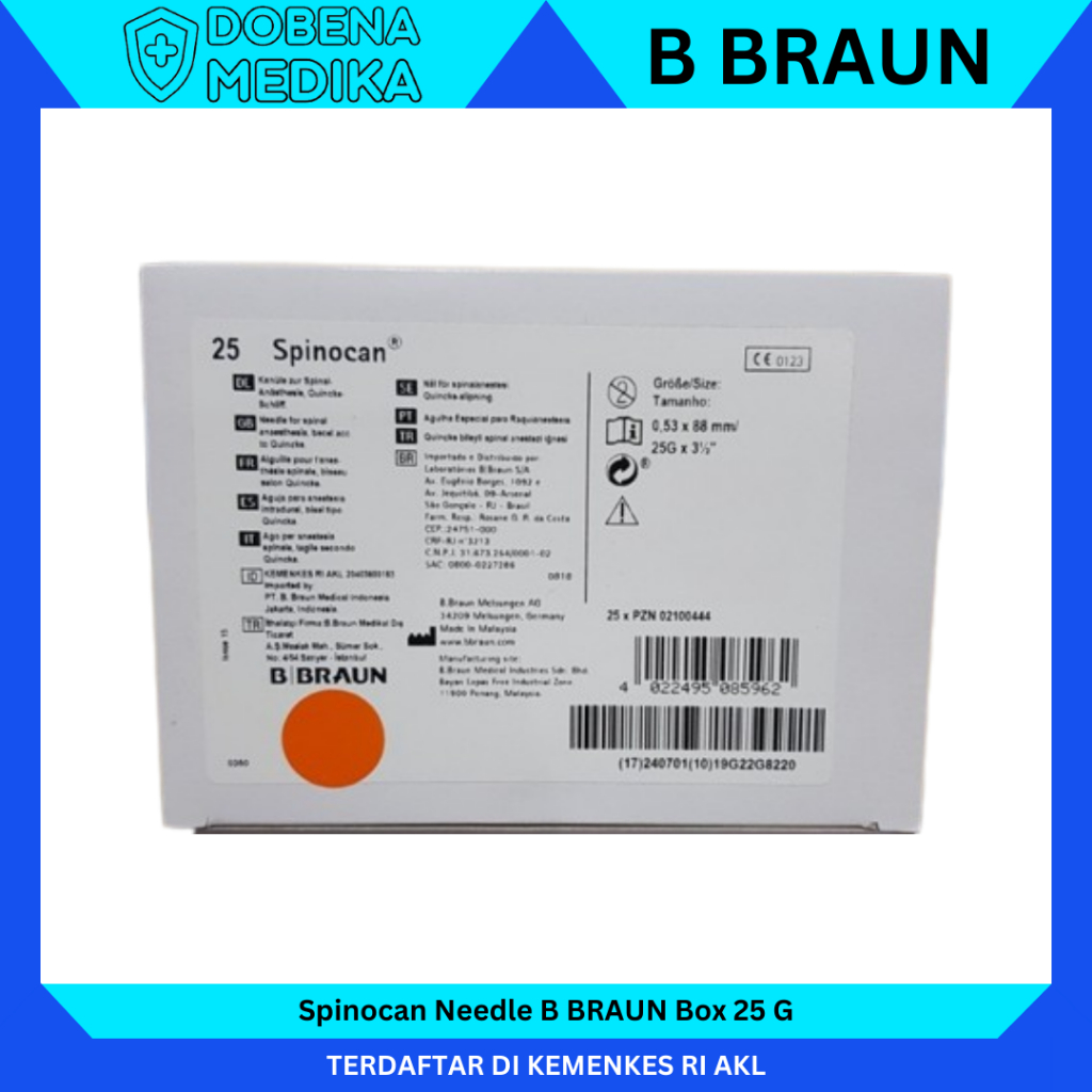 Jual B Braun Spinocan Spinal Needle 25 G Isi 25 | Shopee Indonesia