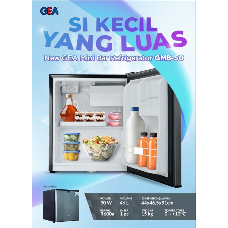 Jual Kulkas Minibar Gea Ltr Gmb Gmb Matt Grey Shopee Indonesia