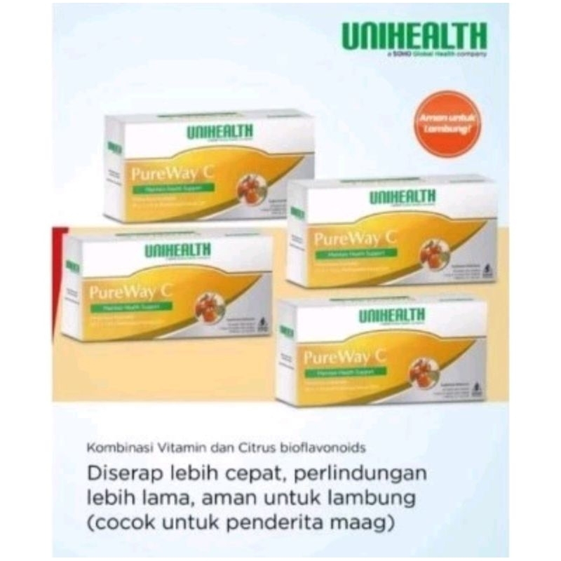 Jual Pureway C Vitamin C 30kaplet Unihealth | Shopee Indonesia