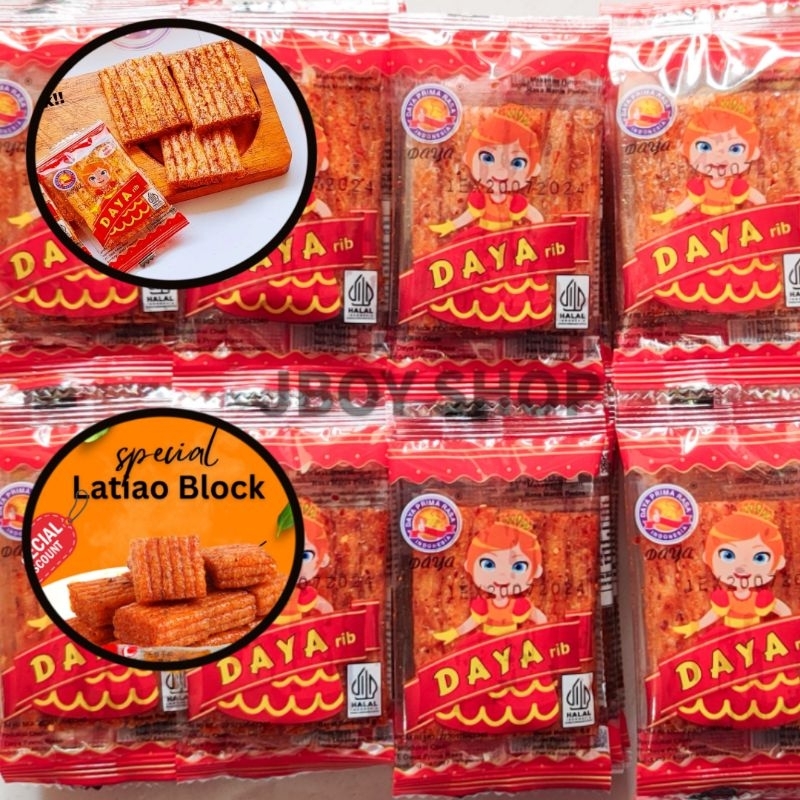 Jual Cemilan Latiao Block Daya Rib Latiao Renceng Makananan Ringan