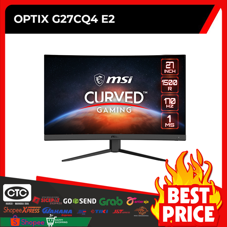 Jual Monitor LED MSI Optix G27CQ4 E2 - Curved Full HD 170Hz 27" Inch ...