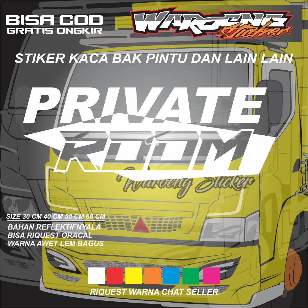 Jual PRIVATE ROOM STICKER STRIP KACA MOBIL TRUK DAN PICK UP REFLECTIVE ...