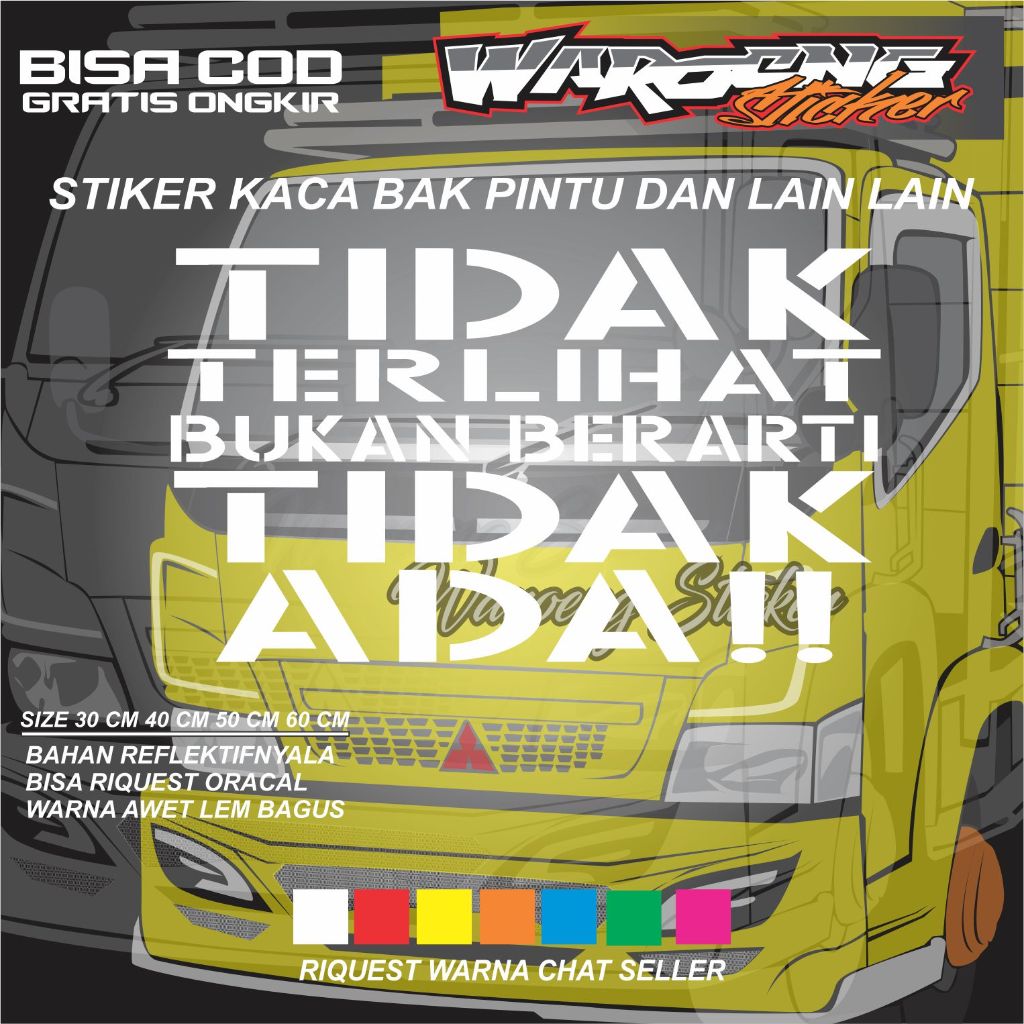 Jual IRI KOK STICKER STRIP KACA MOBIL TRUK DAN PICK UP REFLECTIVE ...