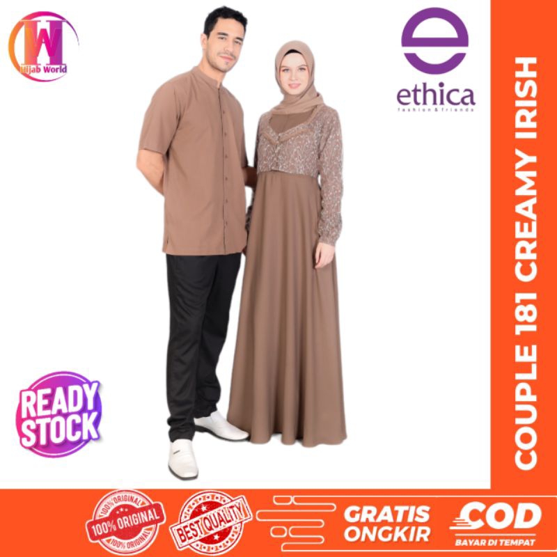 Jual ETHICA Couple 181 Creamy Irish Sarimbit Elfa 2024 / Baju Couple