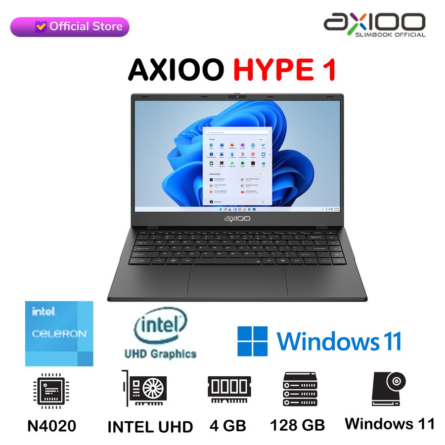 AXIOO HYPE X Intel Celeron N4020 4GB 128GB SSD DOS 14