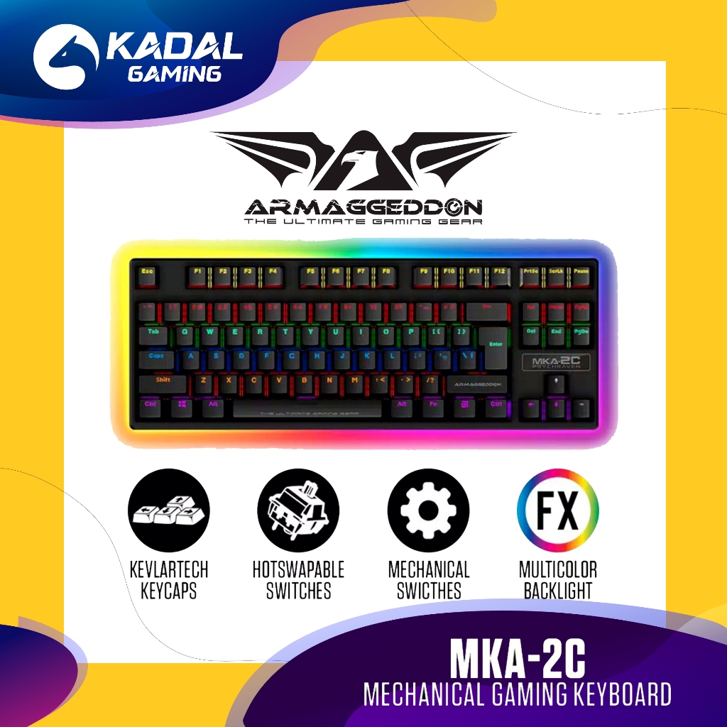 Jual Keyboard Gaming Mechanical Armaggeddon MKA-2C NEO Wired Psychraven ...
