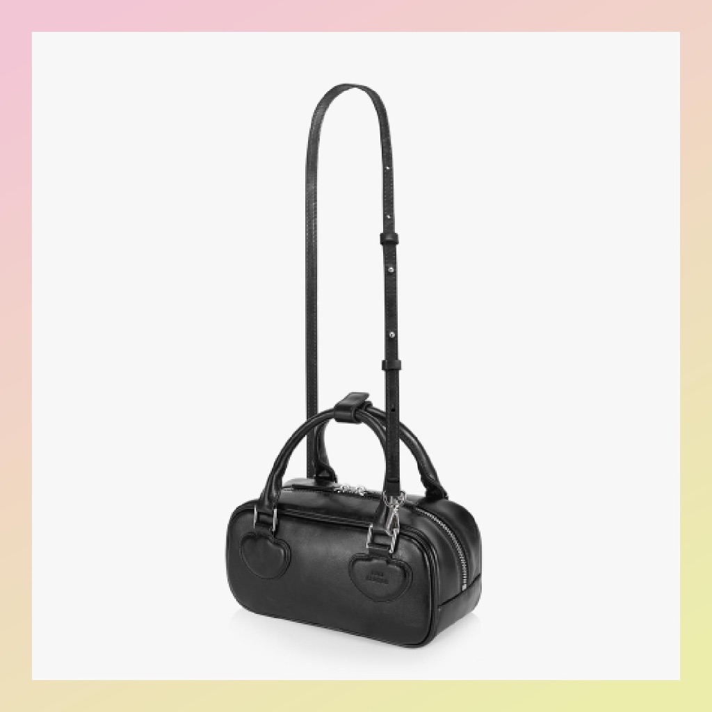 【FIND KAPOOR】HEART BLOCK BAG 22 CRINKLED - BLACK FINDKAPOOR - EN