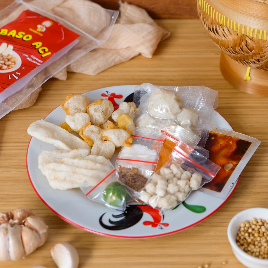 Jual Paket 4 Baso Aci Keju Lumer Makanan Instan Murah Halal | Shopee ...