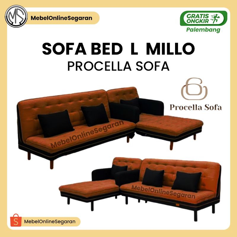 Jual Sofa Bed L Millo By Procella Kursi Ruang Tamu Minimalis Mewah ...