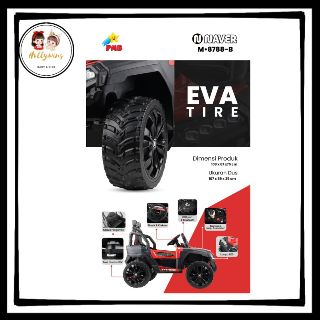 Jual MOBIL AKI – NAVER – M-8788-B (BAN EVA) | Shopee Indonesia