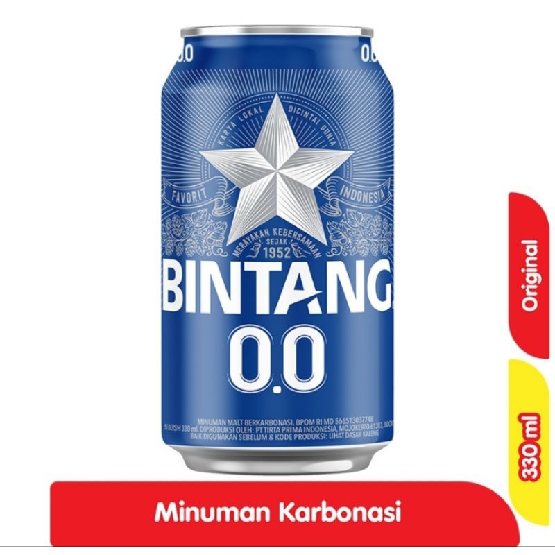 Jual BINTANG Zero Minuman Berkarbonasi 330 ml | Shopee Indonesia