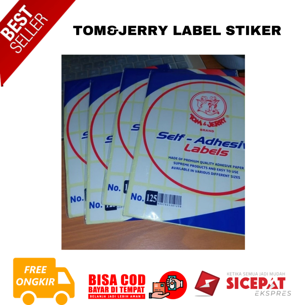 Jual [RST] BAYAR DI TEMPAT Tom & Jerry Label Sticker Tom Jerry 125 ...