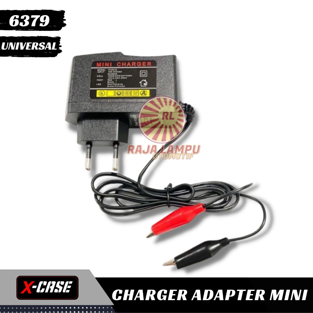 Jual Adaptor Mini Charger Aki ACCU 12V Adaptor Tester Universal ...