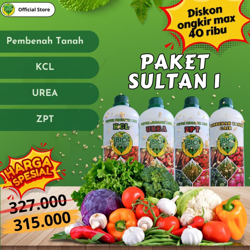 Jual Paket Sultan Bio Sultan Pupuk Organik Cair Kcl Urea Zpt