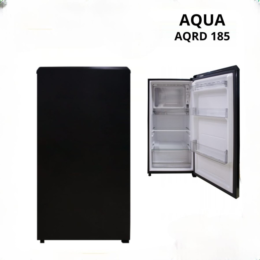 Jual KULKAS AQUA 1 Pintu AQR-D185 MDS - Lemari es 185MDS HITAM POLOS ...