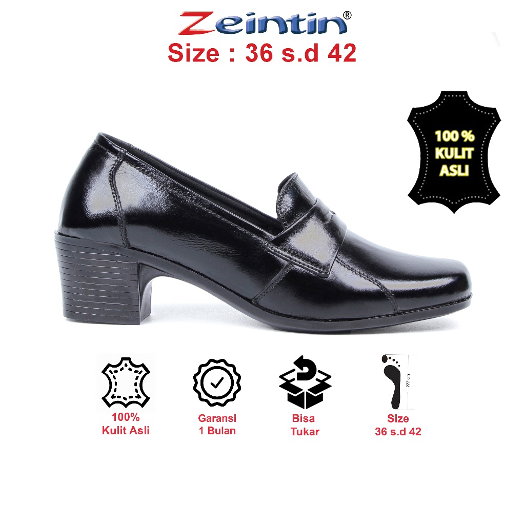 Jual Zeintin Sepatu Wanita Pantofel Loafers Kulit Asli Kasual Formal