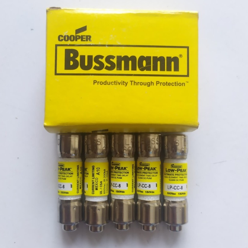 Bussmann LP-CC-8 8 Amp 600V Time Delay Fuse - Class CC, Slow-Blow (8A)