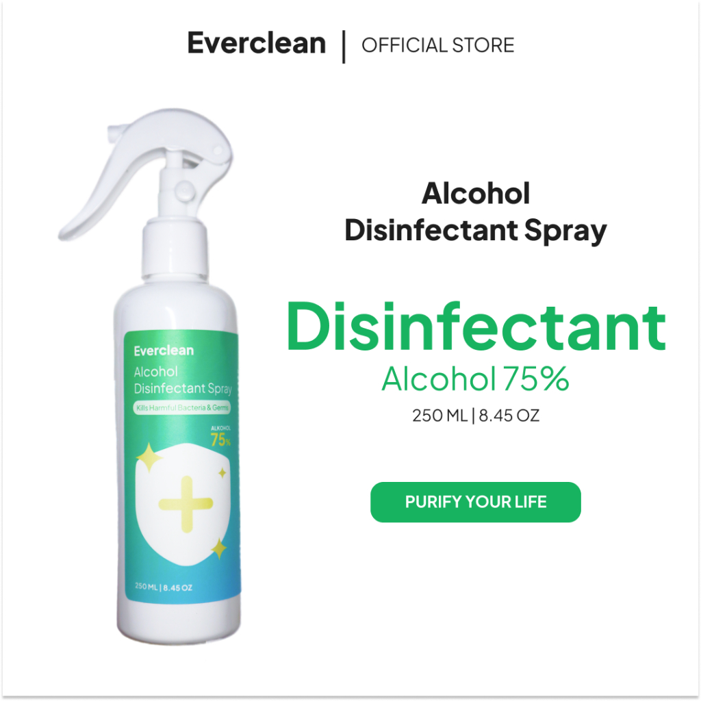 Jual Everclean Alcohol Disinfectant Spray (75% Alcohol) 250ml ...