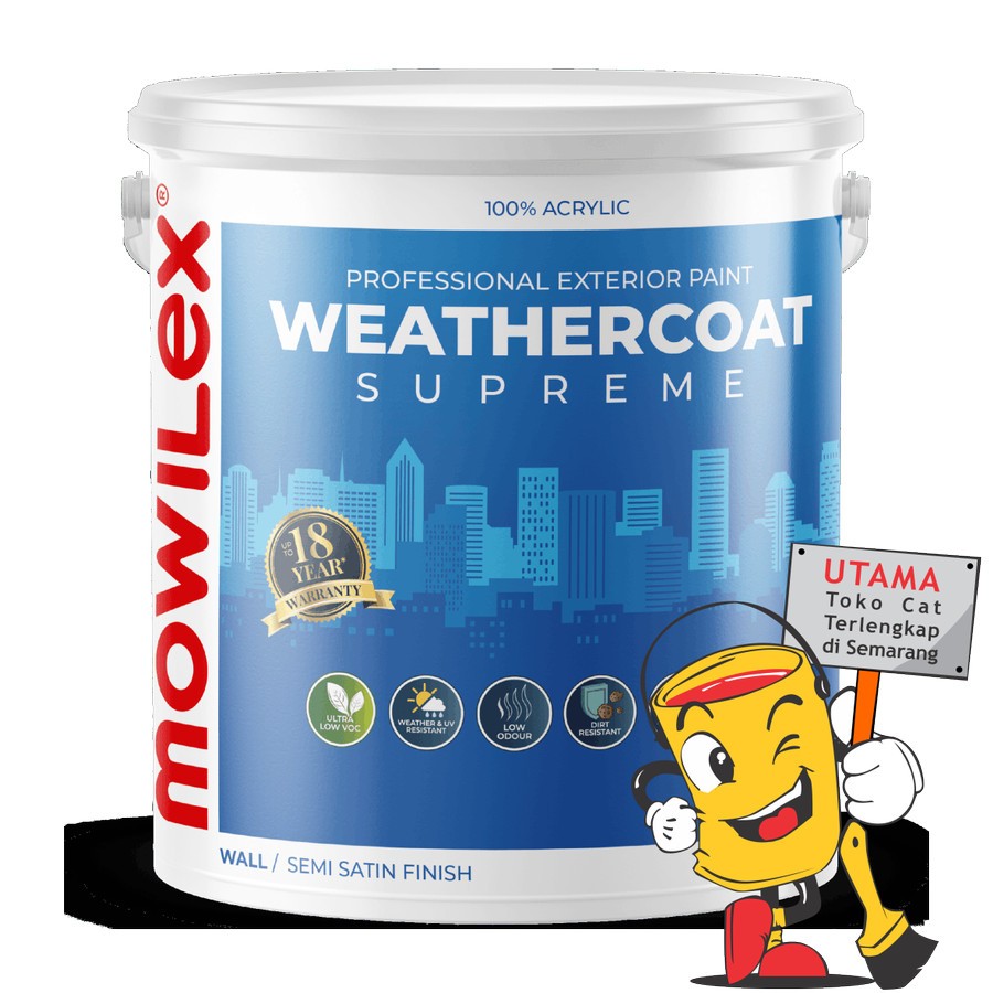 Jual Mowilex Weathercoat Supreme Cat Tembok Exterior 2 5 Ltr Mixing