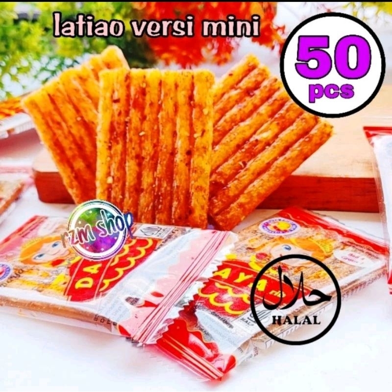 Jual Latiao Snack Daya Ribs Camilan Viral Food Spicy 1pack Isi 50pcs