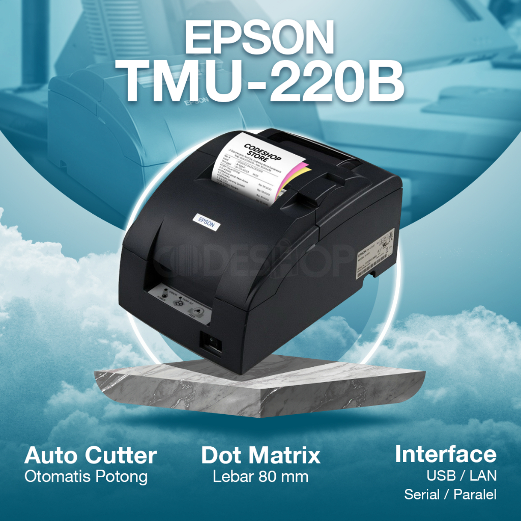 Jual Printer Kasir Kertas Rangkap Epson TM-U220 B Epson Auto Cutter TMU ...