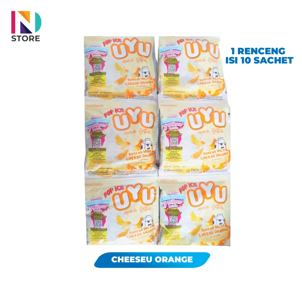 Jual POP ICE UYU KOREAN MILKY RENCENG/RENTENG ISI 10 SACHET CHOCO/TARO ...