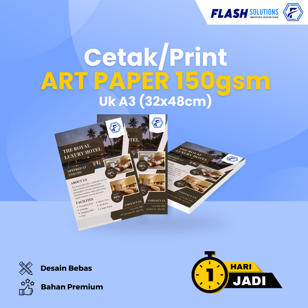 Jual Cetak Art Paper 150 Gsm Full Color Shopee Indonesia