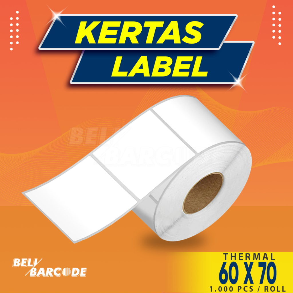 Jual Termal 60 x 70 mm Label Thermal 60mm x 70mm Kertas Sticker ...