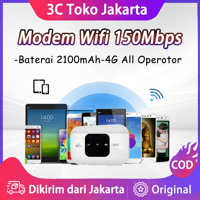 Jual Wifi Portable 4g All Operator Modem Wifi 4g All Operator Sim Card 150mbps Mobile Wifi