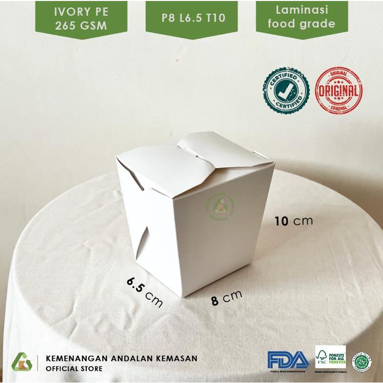 Jual RICE BOX BAHAN IVORY / LAMINASI / RICE BOX PAPER / FOOD GRADE ...