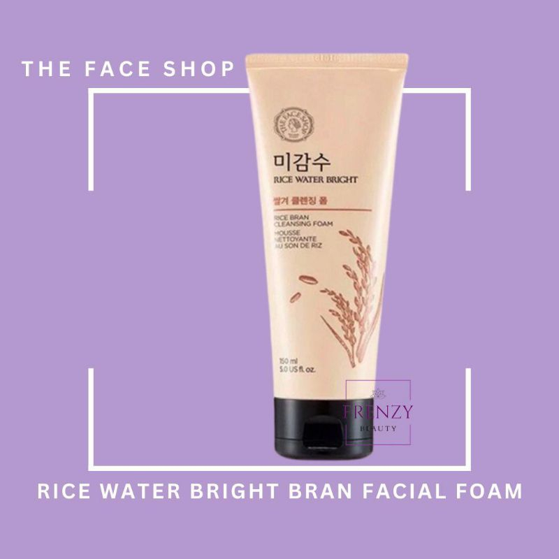 Jual THE FACE SHOP - Rice Water Bright Rice Bran Foam Cleanser 150ml ...