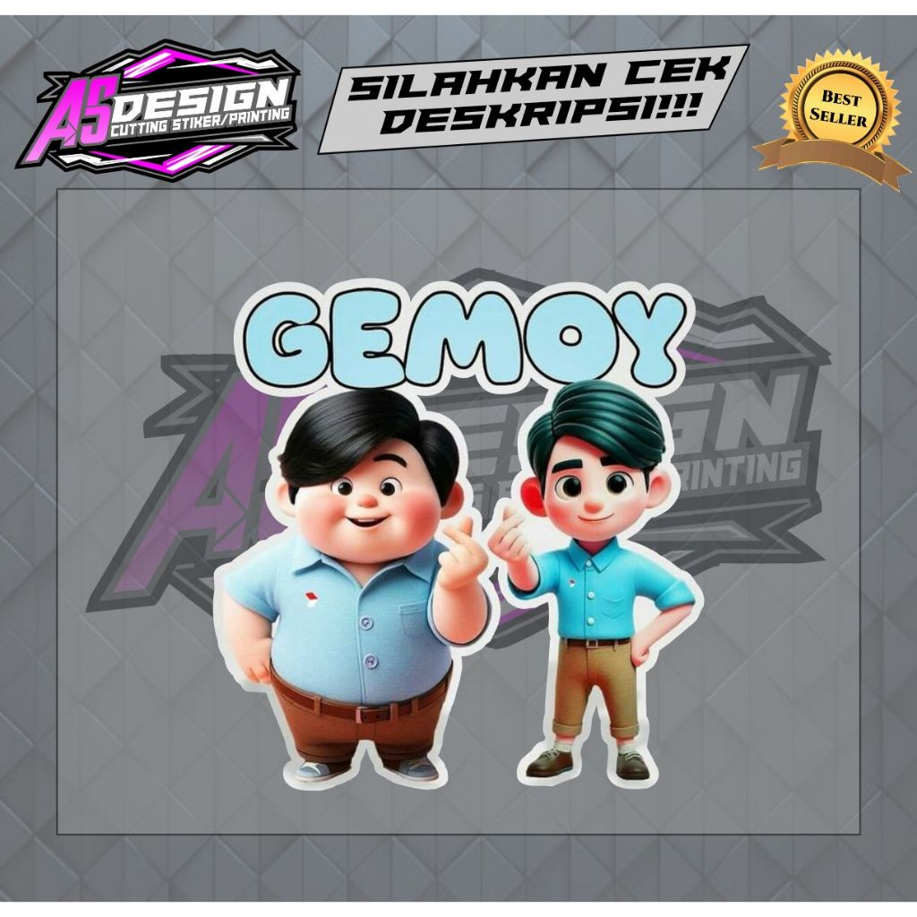 Jual STIKER CAPRES PRABOWO GIBRAN GEMOY VINYLCUT STIKER PRINCUT ...