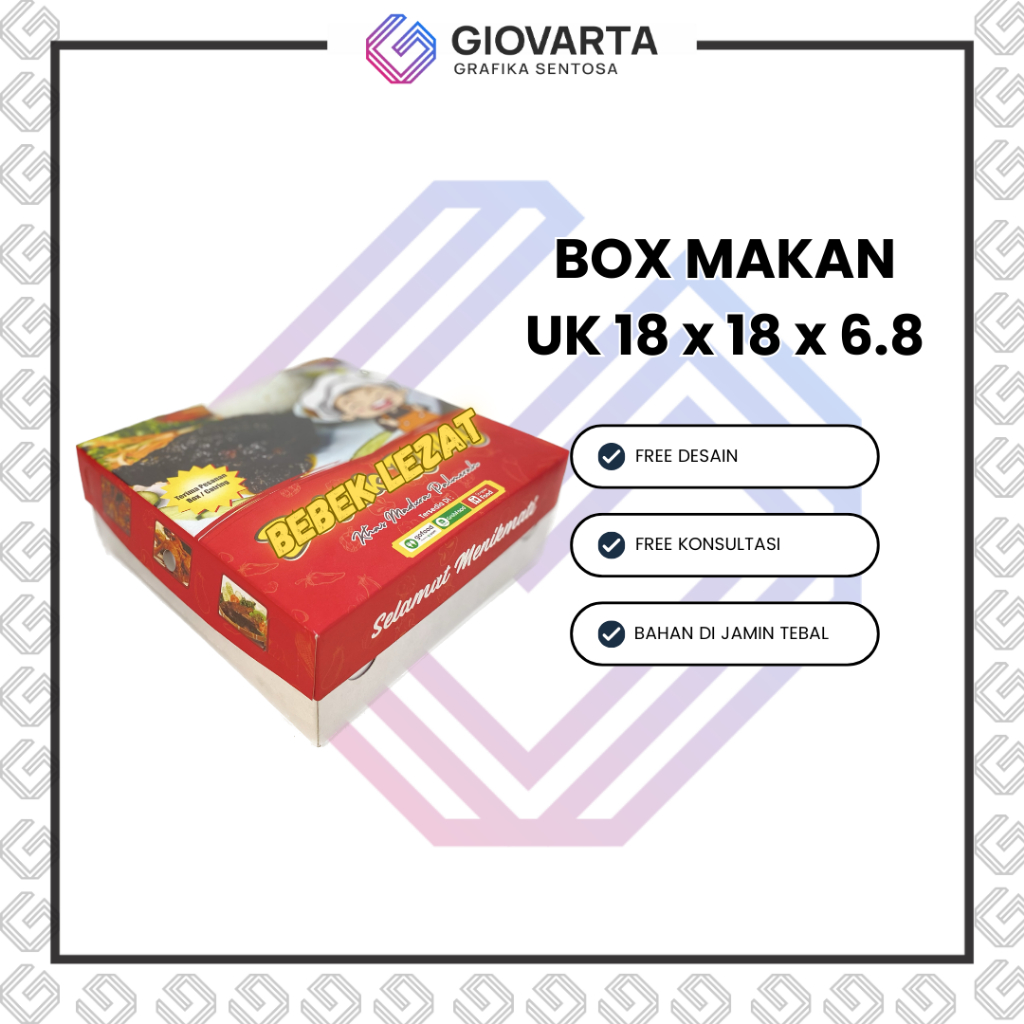 Jual Box Makanan / Lunch Box Paper / Paper Box Lunch Custom Desain