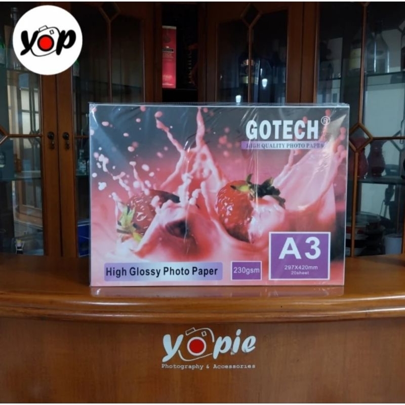 Jual Kertas Foto / Paper Foto Gotech A3 Glossy 230 Gram RB1 | Shopee ...