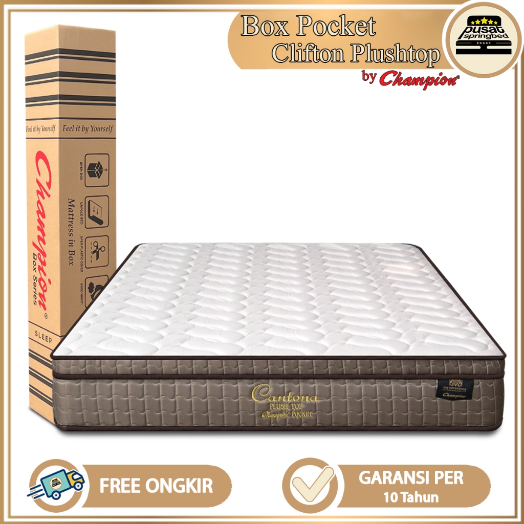 Jual Kasur Springbed in a Box - Champion Box Plushtop Series - Mattress ...
