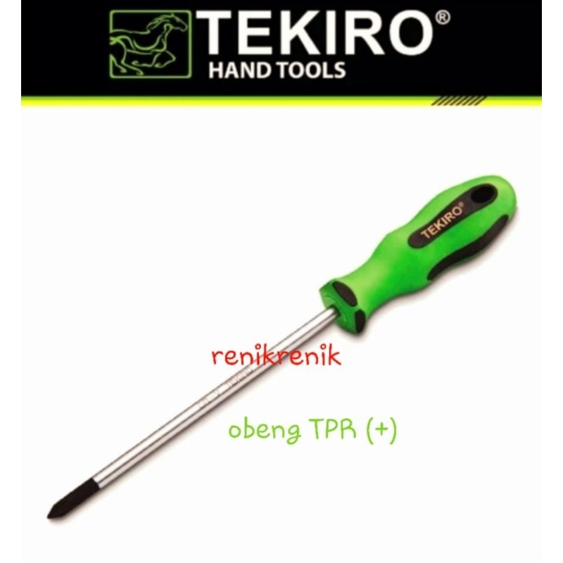 Jual Obeng Gagang Karet Anti Slip Tekiro plus minus TPR Screwdriver ...
